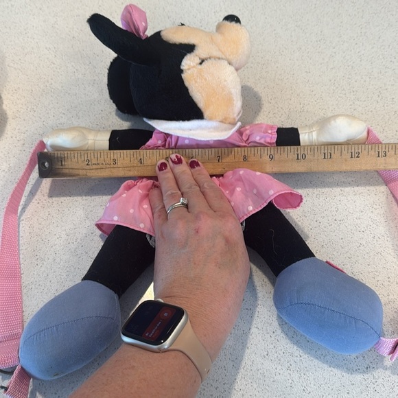 Vintage disney Minnie Mouse back pack with pink straps and mini pink bag - Picture 12 of 14